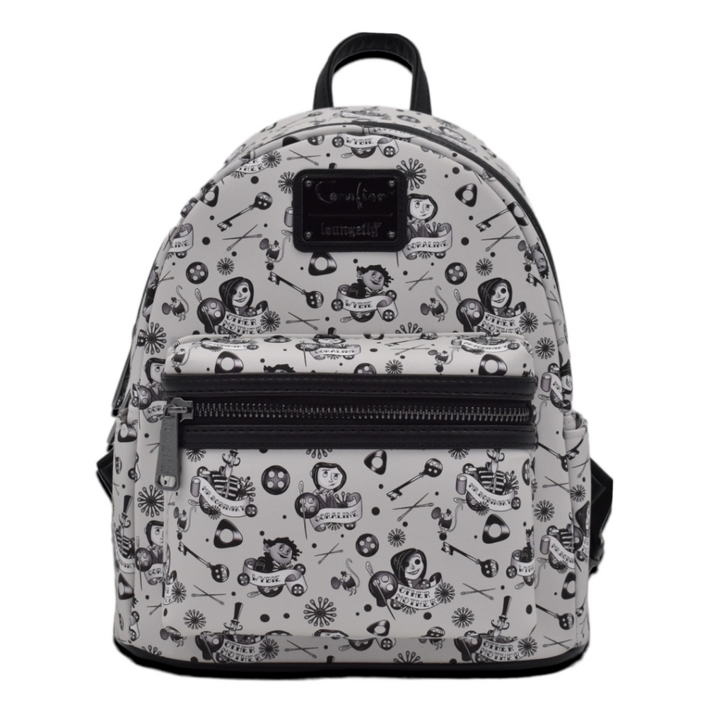 Loungefly - EXCLUSIVE - LAIKA CORALINE TATTOO AOP MINI BACKPACK